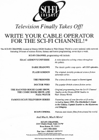 Sci-Fi Channel flyer